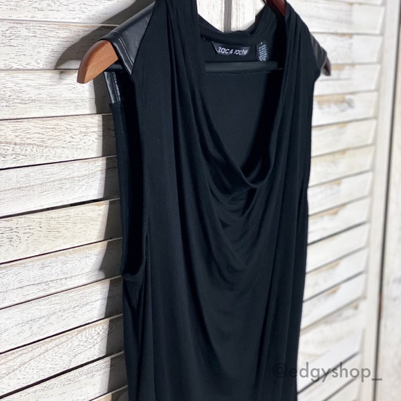 Zac & Rachel | Sleeveless Cowl Neck Draped Top - Picture 2 of 5